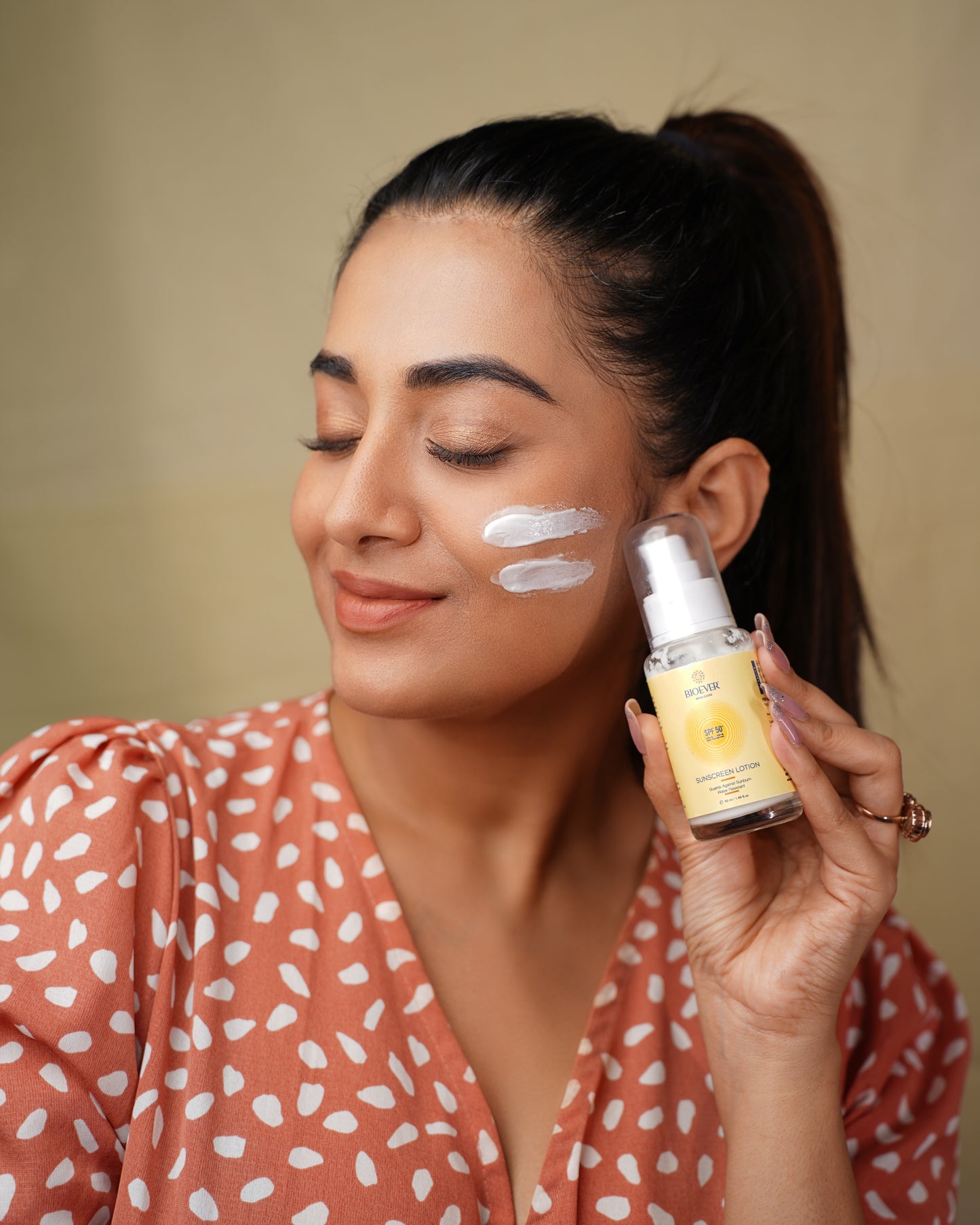 Bioever Sunscreen Lotion SPF 50 PA+++ | Zero White Cast, Water-Resistant UV Protection (50ml)