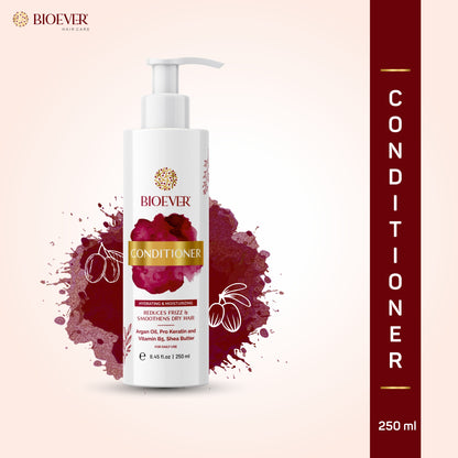 Bioever Hair Conditioner with Keratin, Argan Oil & Shea Butter – 250ml