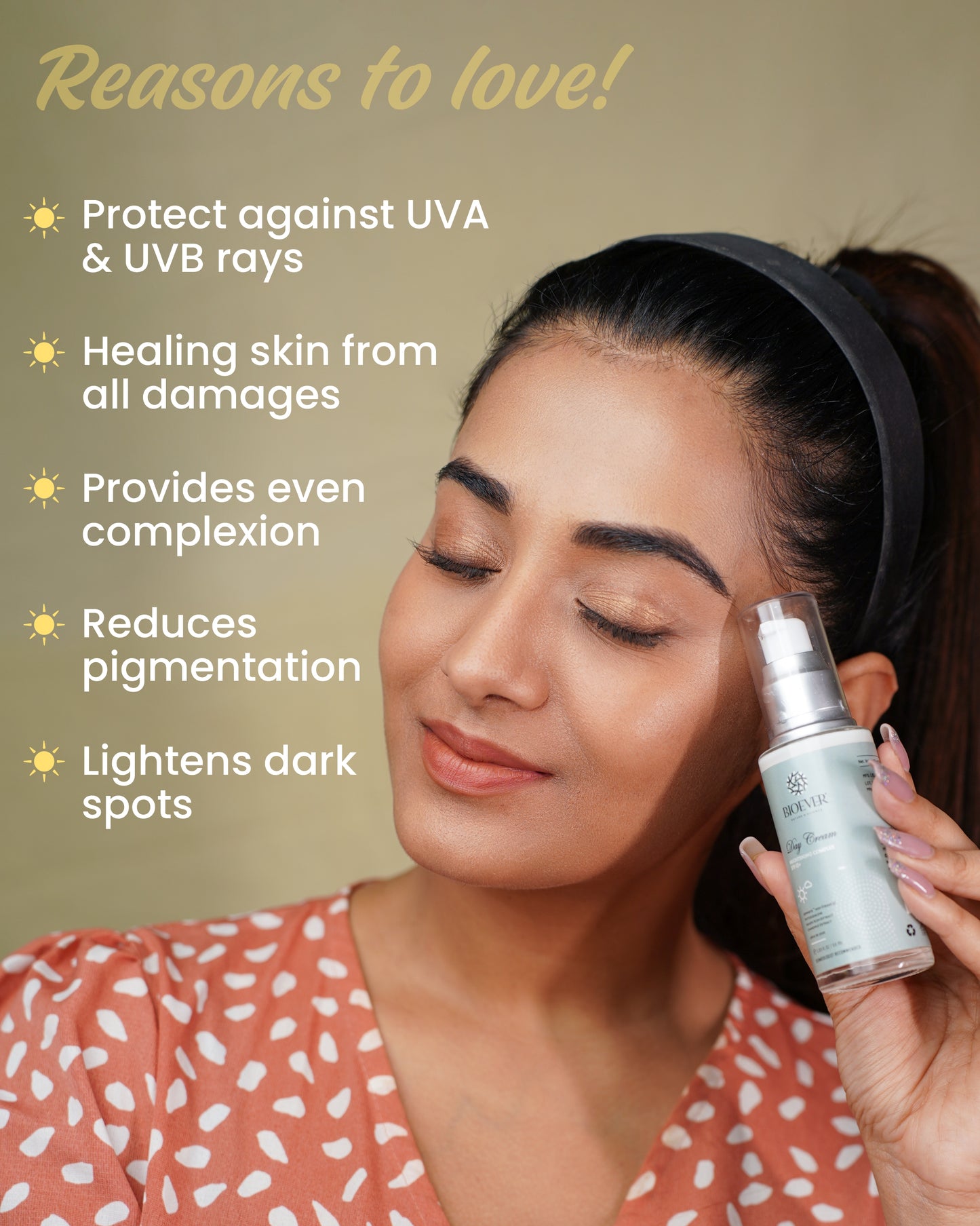 Day Cream for Glow & brightening Skin with Sepiwhite MSH, Vitamin-C, Kakadu Plum, Phytosqualene | Day Protection SPF 15-50ml