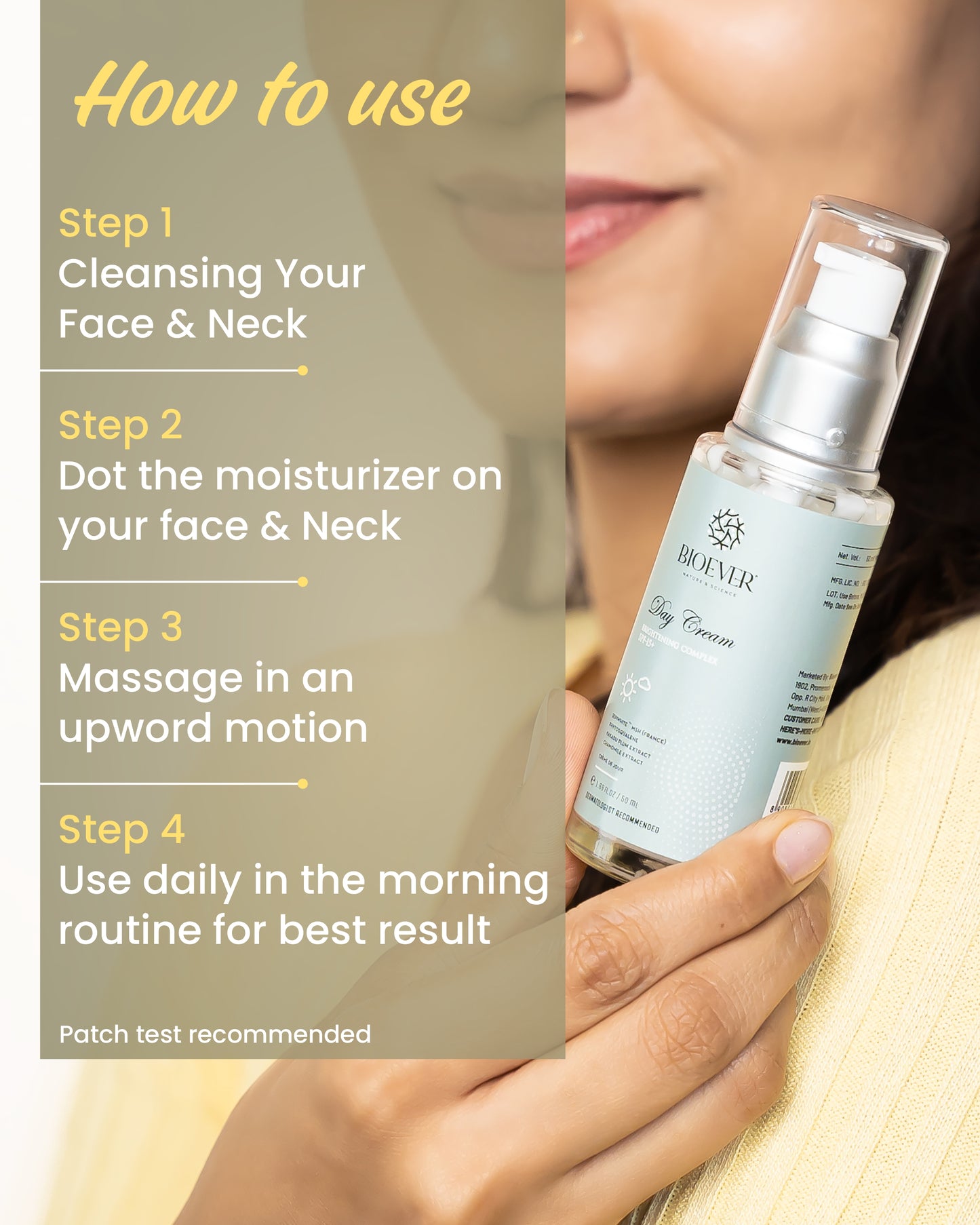 Day Cream for Glow & brightening Skin with Sepiwhite MSH, Vitamin-C, Kakadu Plum, Phytosqualene | Day Protection SPF 15-50ml