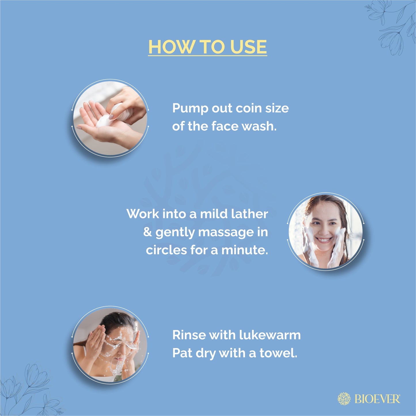 Foaming Organic Face Wash! Gentle Face Wash for Dry Skin! Foam Cleanser for Acne Free Clear Skin! sulphate & Paraben free Sensitive Skin Face Wash for Women! All Natural Face Wash 150ml