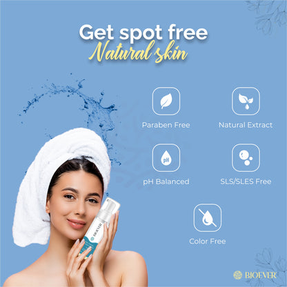 Foaming Organic Face Wash! Gentle Face Wash for Dry Skin! Foam Cleanser for Acne Free Clear Skin! sulphate & Paraben free Sensitive Skin Face Wash for Women! All Natural Face Wash 150ml