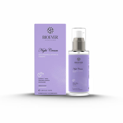 Bioever Advance Anti-Aging Night Cream 50ml For Age Defying, Dark Spots, Uneven Skin Tone| Matrixyl -3000, Ceramide Complex Niacinamide
