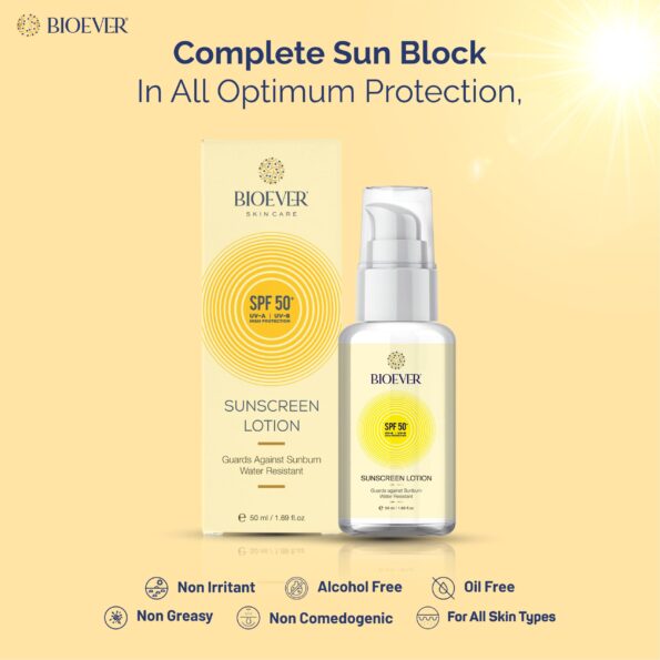 Sunscreen Lotion SPF 50 PA+++ | Zero White cast UV Protection Water resistance – 50ml