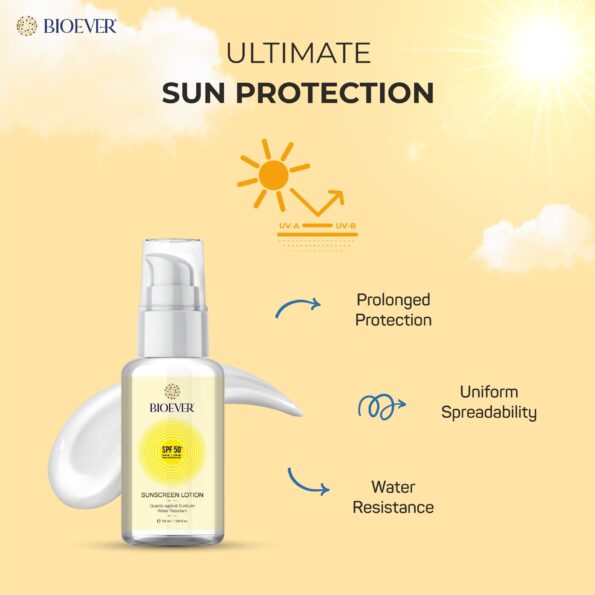Sunscreen Lotion SPF 50 PA+++ | Zero White cast UV Protection Water resistance – 50ml