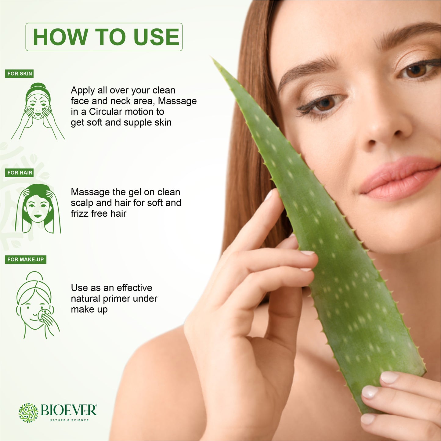 Bioever Aloe Vera Gel – Multipurpose Skin & Hair Care, 100g